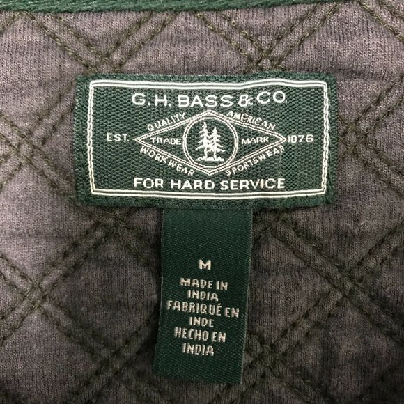 G.H. Bass & Co. Men's Fleece Green Pullover Sweatshirt M - Picture 6 of 6